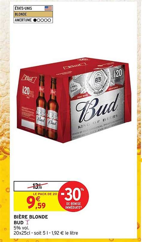 Promo Bi Re Blonde Bud Chez Intermarch Hyper Icatalogue Fr