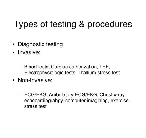 Ppt Types Of Testing And Procedures Powerpoint Presentation Free