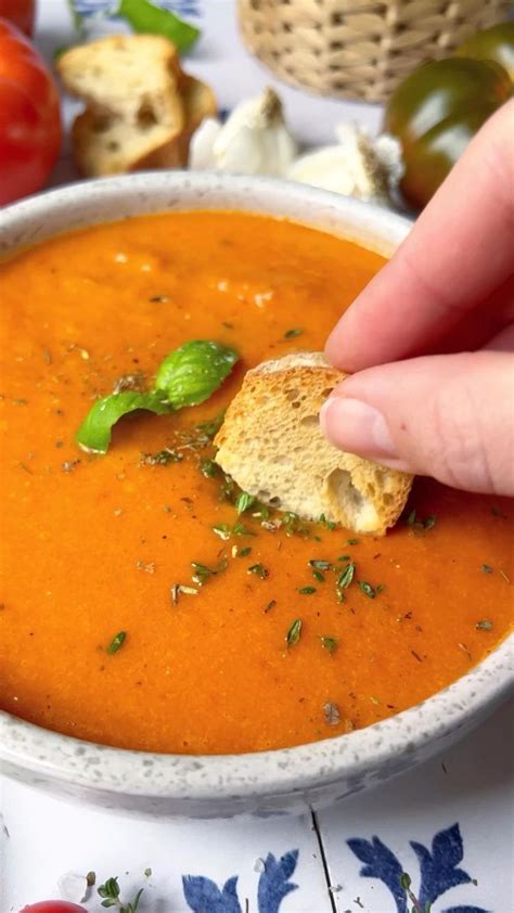 Tomatensuppe Aus Dem Ofen Suppe Rezept Einfach Rezepte Leckere