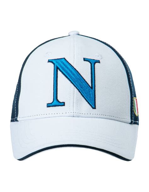 Cappello Baseball Scudetto SSC Napoli Bicolore Bianco E Blu