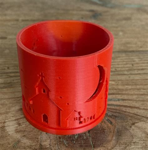 Tea Candle Holder Christmas Theme By Bebe Makerworld