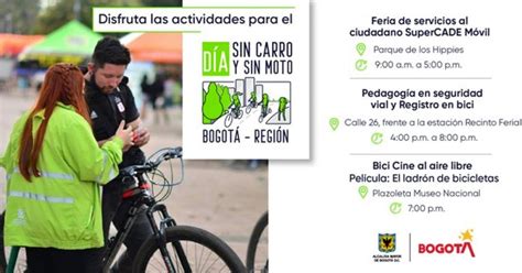 Programa De Actividades En El Día Sin Carro Y Sin Moto En Bogotá 2022