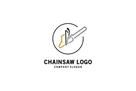 Simple Modern Chainsaw Logo Design With Creative Lines Concept 27739968