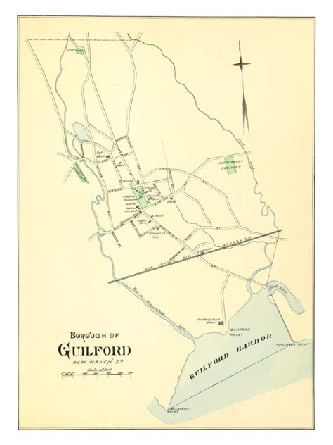 Guilford, Connecticut Map from 1893 - Old Vintage Map of Guilford