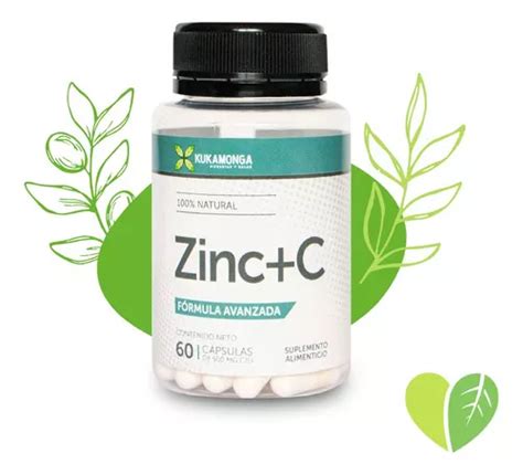 Zinc Vitamina C Premium Sistema Inmune 60 Cáp De 500 Mg Sabor Sin