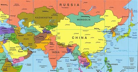 In-between: Asian Countries by Location Quiz - By EddievB