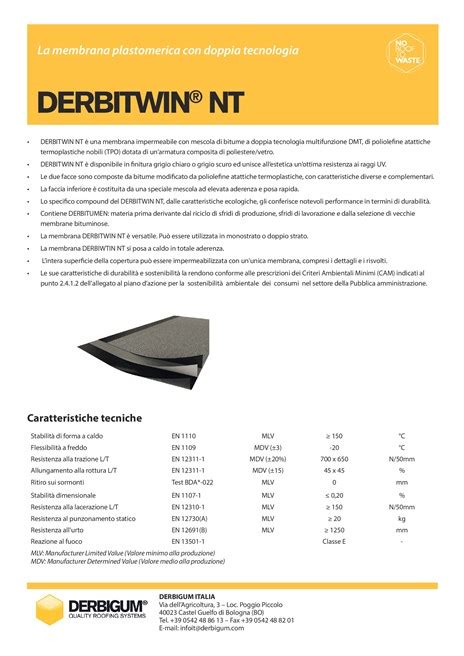 Derbitwin Nt Membrana Prefabbricata Bituminosa By Derbigum