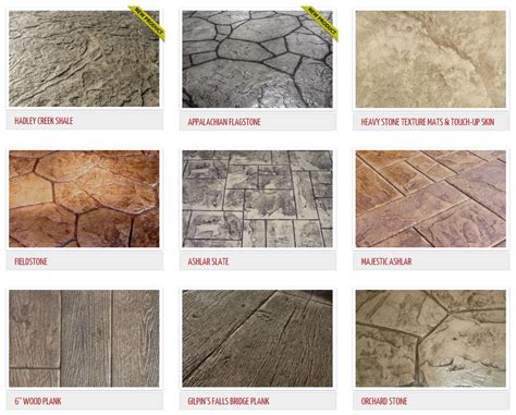 Stamped Concrete Patterns Stamp Examples