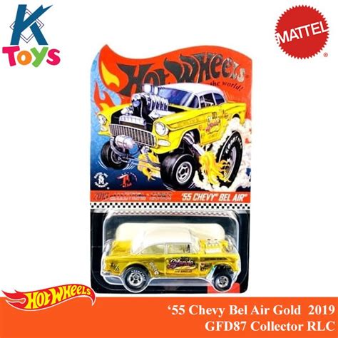 Hot Wheels Sino De Ar Chevy Gold 55 Rodas Quentes 2019 GFD87 RLC