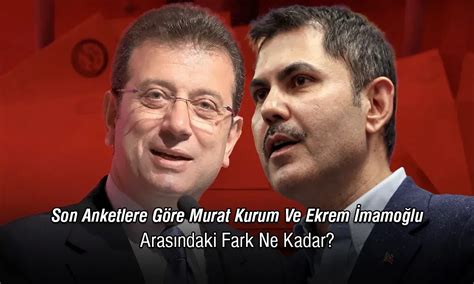 Son Anketlere G Re Murat Kurum Ve Ekrem Mamo Lu Aras Ndaki Fark Ne