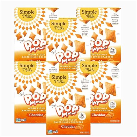 Amazon Simple Mills Pop Mmms Cheddar Veggie Flour Baked Snack