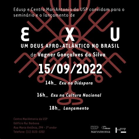 Seminário Exu Um Deus Afro atlântico no Brasil e lançamento do livro