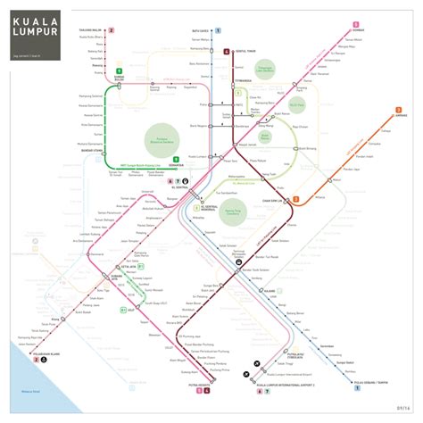 Klang Valley Integrated Transit Map Mrt Sbk Line Route Laluan