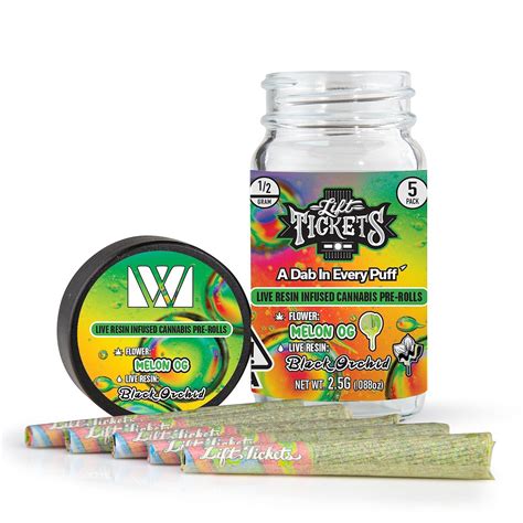 Lift Tickets Melon Og X Black Orchid 05g Infused Pre Roll Multipack