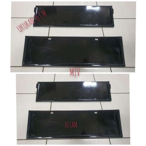 Jual Dudukan Tatakan Frame Plat Nomor Mobil Model Selip Hitam Set Pcs