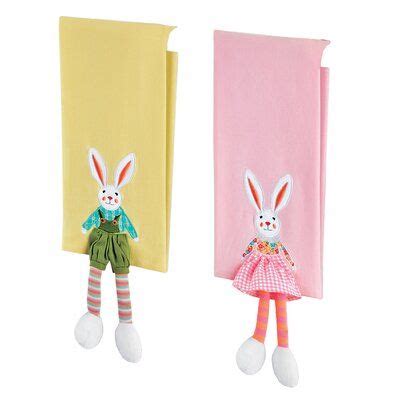 The Holiday Aisle Piece Easter Bunnies Dangling Legs Novelty Towel