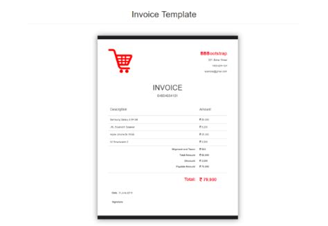 Invoice Snippets Examples