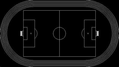 Planos De Cancha Futbol Atle En Dwg Autocad Canchas Deportes Y