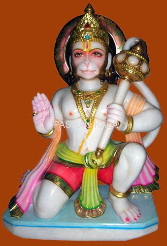 Pashan Kala White Hanuman Marble Statues For Worship Size 12 To 66