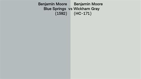 Benjamin Moore Blue Springs Vs Wickham Gray Side By Side Comparison