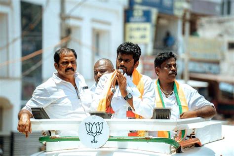 Coimbatore Tamil Nadu Bjp President Kannamalai During An Election