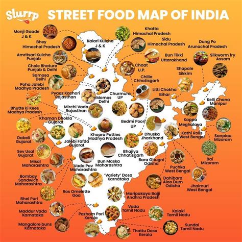 Find your fav street food on this map! | Food map, Indian street food ...