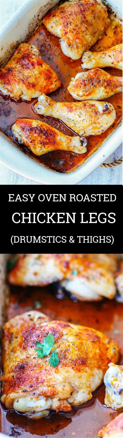 Oven Roasted Chicken Legs Thighs Drumsticks Eating European