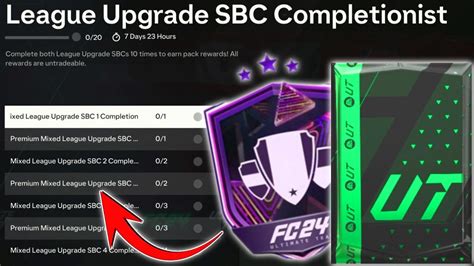 How To Complete League Upgrade Sbc Completionist Objectives League