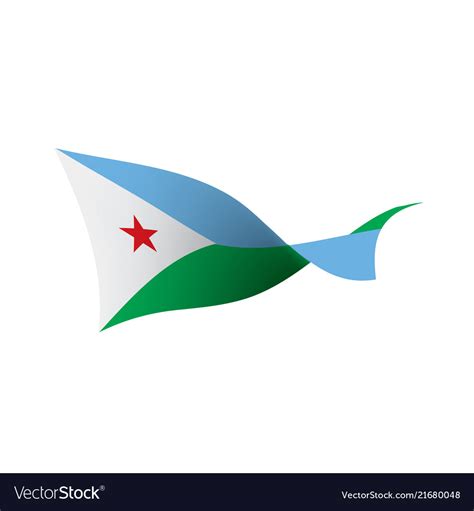 Djibouti flag Royalty Free Vector Image - VectorStock