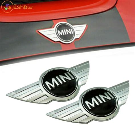 X Mini Badge Logo Front Bonnet Chrome Hood Metal Sticker Emblem Cooper