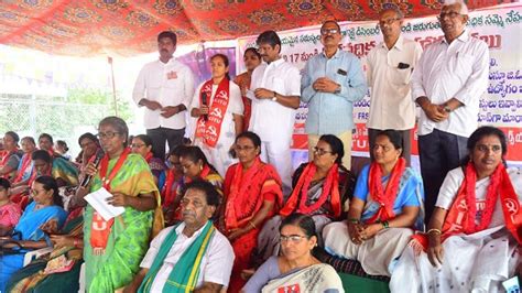 Anganwadi Workers In Andhra Pradesh Launch Indefinite Fast Amidst