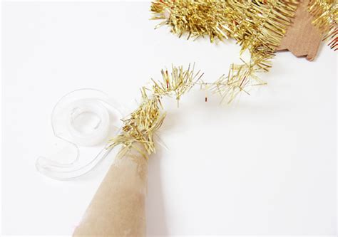 Diy Metallic Tinsel Trees A Bubbly Life