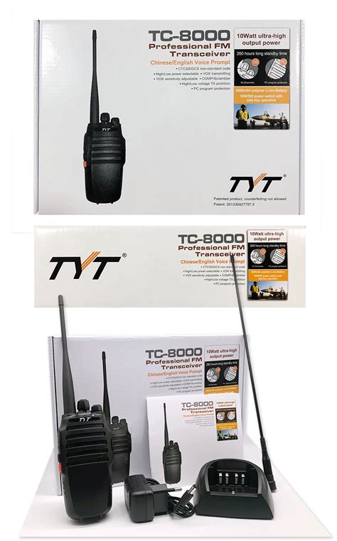 TYT TC 8000 10W High Power Woki Toki Radio Station Amateur Transciver