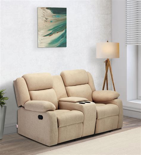 Buy Avalon Fabric Manual Seater Recliner In Beige Colour At Off