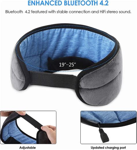 Bluetooth Sleeping Eye Mask Headphone Sleep Travel Music Eye Cover Wireless Washable Sleeping ...