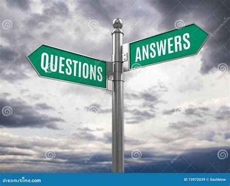 Questions and Answers Road Signs Stock Illustration - Illustration of ...