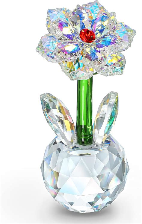 H D HYALINE DORA Crystal Sunflower Figurine Collectible Glass Flower