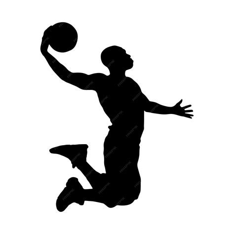 Premium Vector | Silhouettes of basketball players