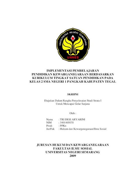 Pdf Implementasi Pembelajaran Pendidikan Kewarganegaraan Pkn Kelas