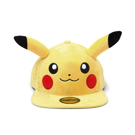 Pokemon Pikachu Plush Snapback Cap Elbenwald