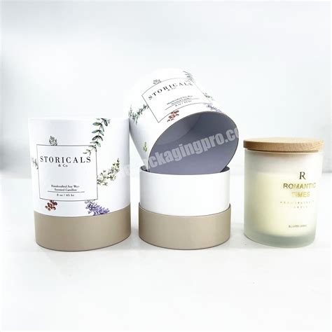 Cardboard Luxury Cylinder Candle Box Paper Candle Jars Packaging