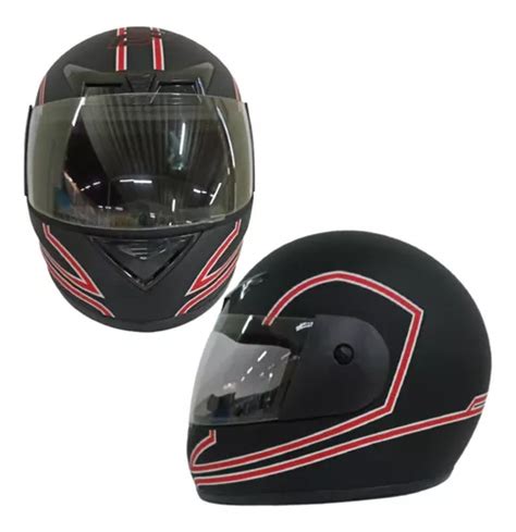 Casco Cerrado Económico Negro Con Rojo Alessia cas cer 95