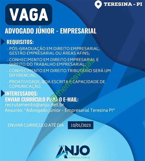 Advogado A Teresina Pi Vaga S Themos Vagas Empregos E