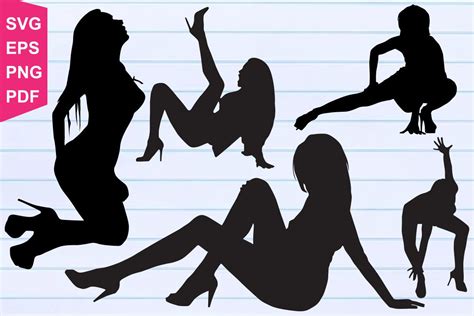 Sexy Girl Silhouette Bundle Graphic By Craft Drawing Creative Fabrica