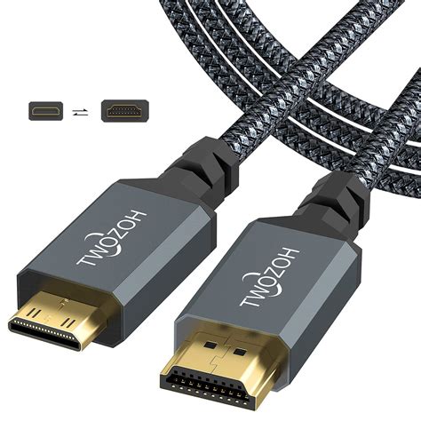 Twozoh Short Mini HDMI To HDMI Cable 0 3M 4K 60Hz High Speed HDMI To