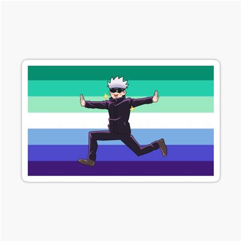 Gay Man Flag Gojo Sticker For Sale By Lilolielo Redbubble