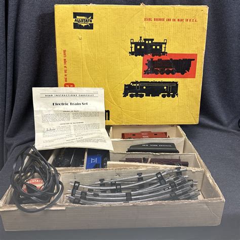 Vtg Marx Sears Allstate Electric Train Set O Guage 9715 W Track In Box