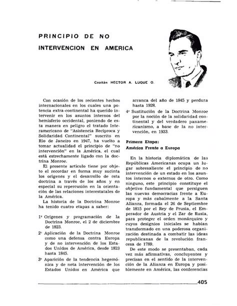 Pdf Principio De No Intervenci N En Am Rica