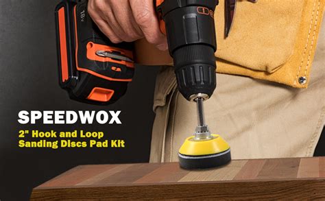 Speedwox Packs Inch Hook And Loop Sanding Discs Pad Kit With