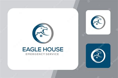 Premium Vector | Illustration of a large eagle stopping on a building